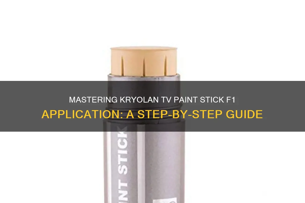 how to apply kryolan tv paint stick f1