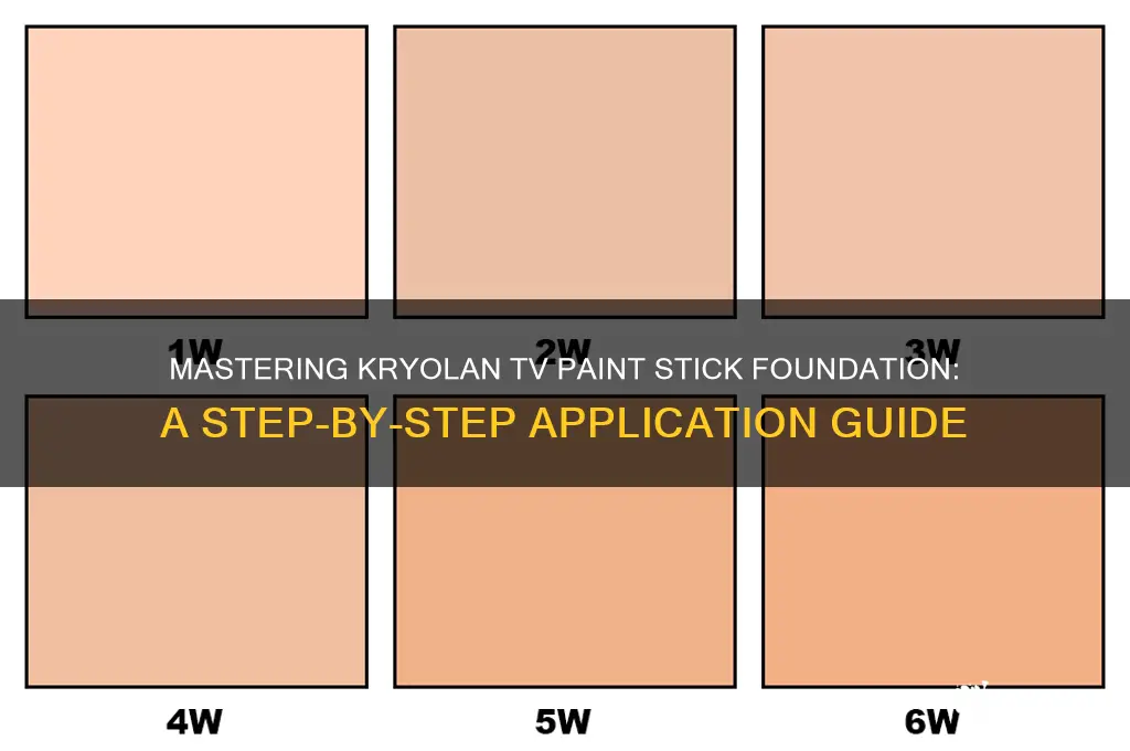 how to apply kryolan tv paint stick foundation