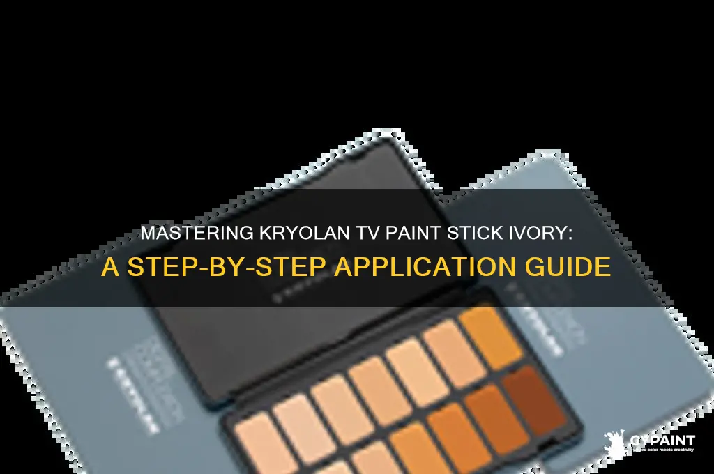 how to apply kryolan tv paint stick ivory