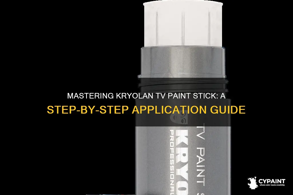 how to apply kryolan tv paint stick