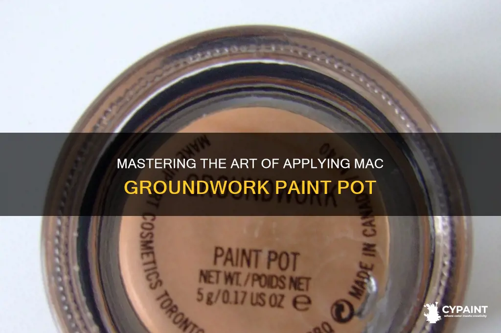 how to apply mac groundwork paint pot