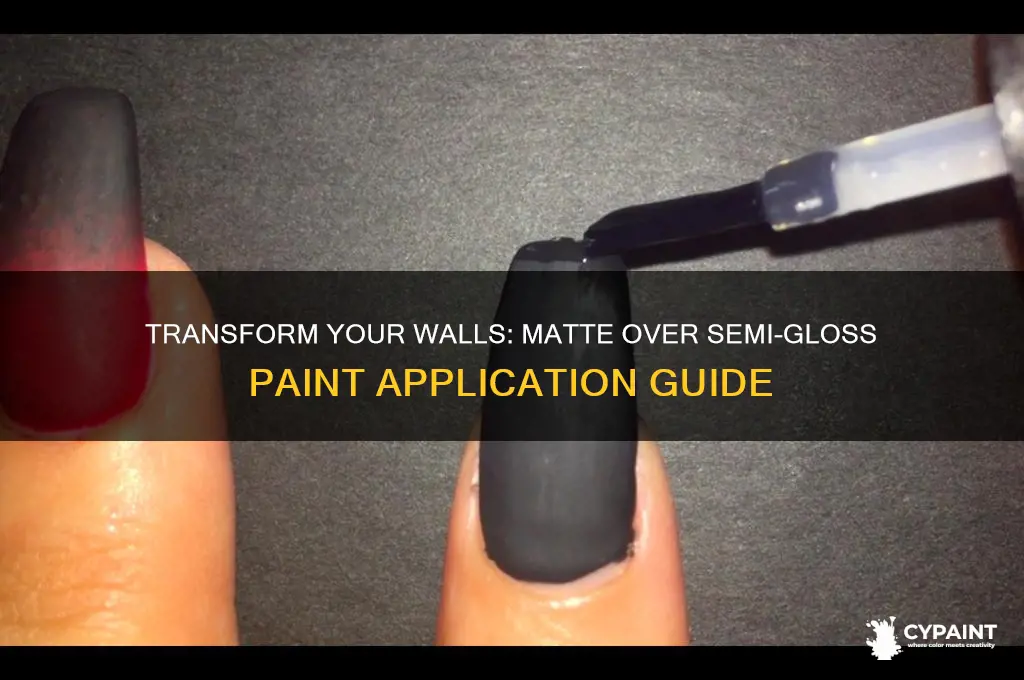 how to apply matte finish paint over a semi-gloss finish