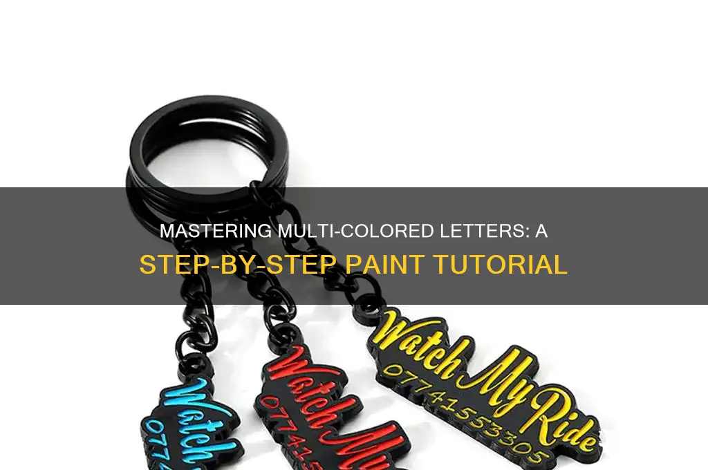 how to apply multiple colos to a letter in paint