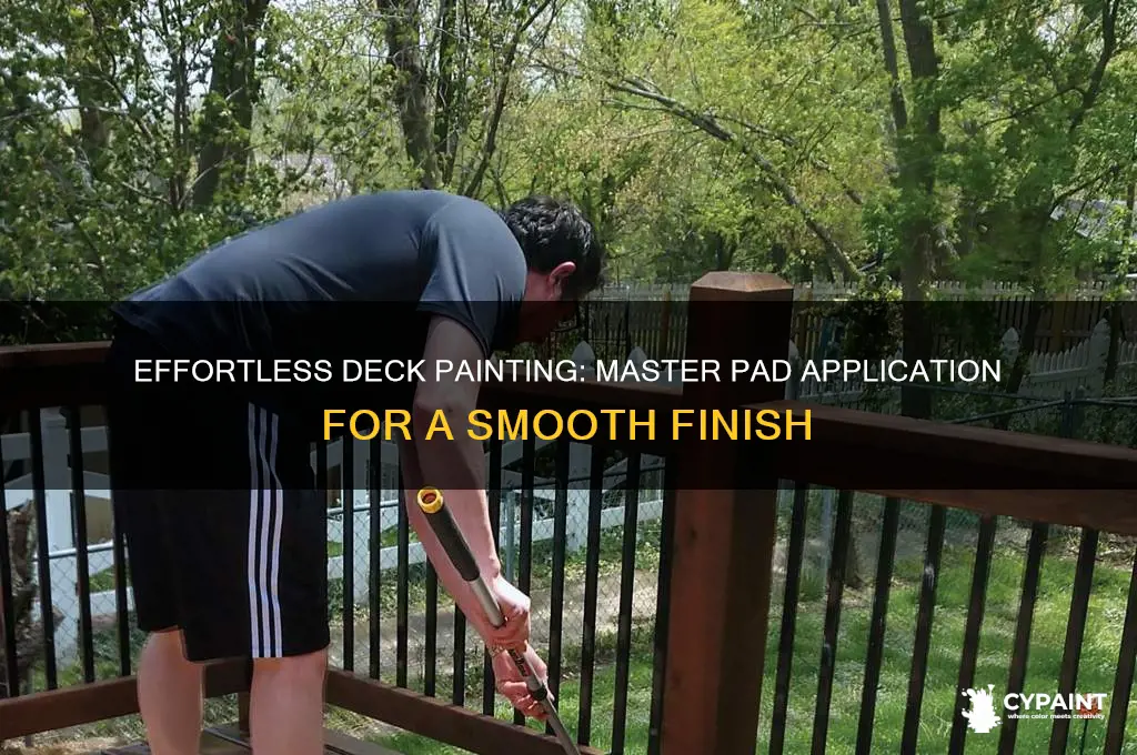 how to apply paint to a deck with a pad