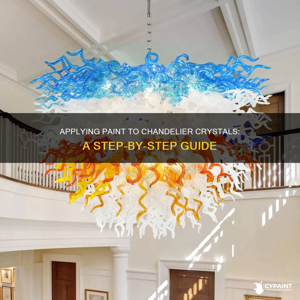 how to apply paint to back of chandelier crystal