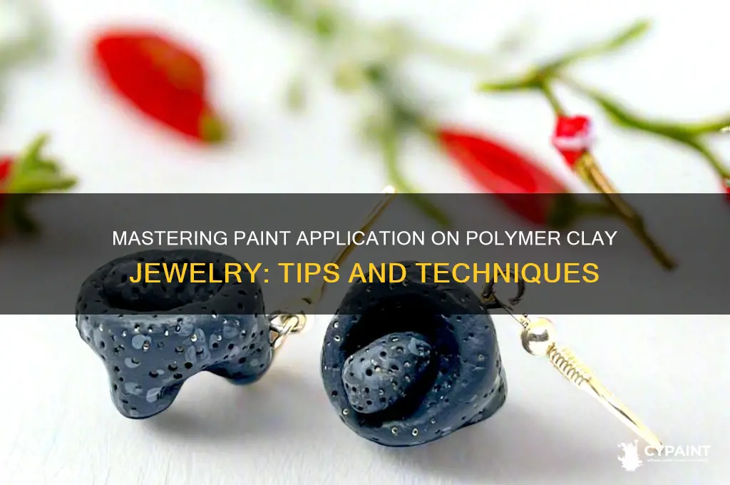 how to apply paint to polymer clay jewelry