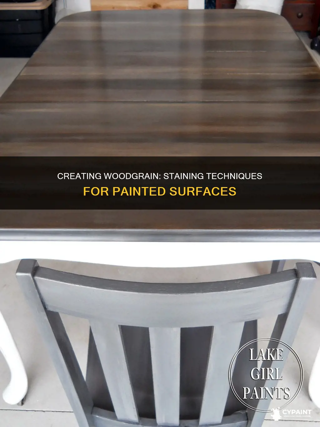 how to apply stain on paint to create woodgrain
