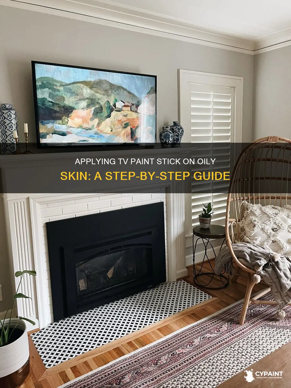 how to apply tv paint stick on oily skin