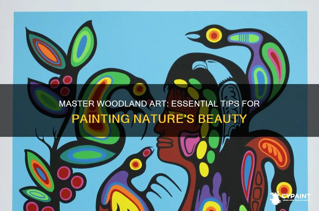 how to art painting in the woodlands
