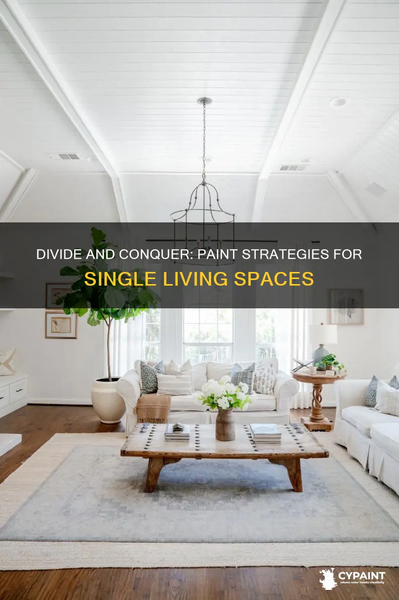 how to articulate a single living area with paint