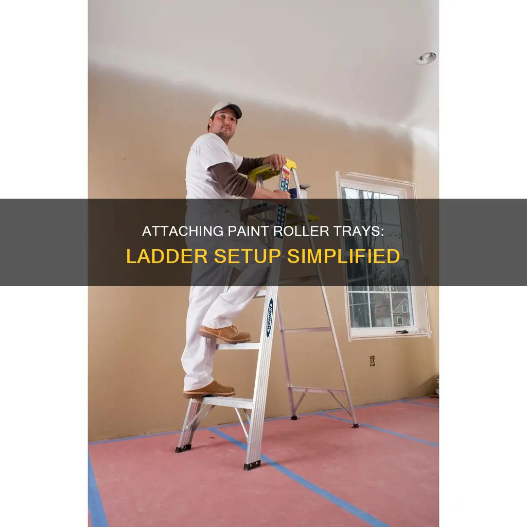 how to attach a paint roller tray to ladder