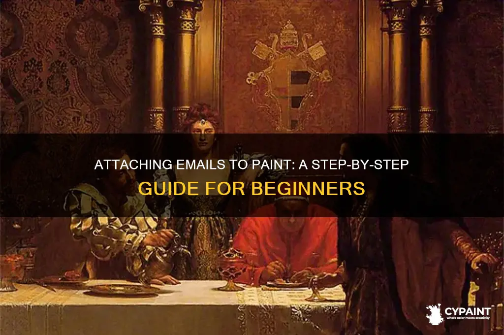 how to attach an email to paint program