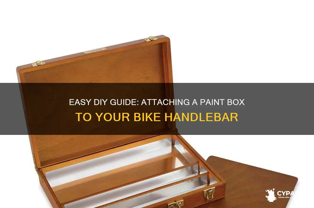 how to attach paint box to bicycle handlebars