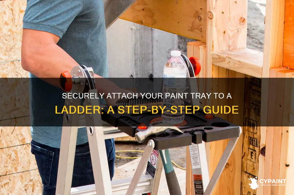 how to attach paint tray to ladder
