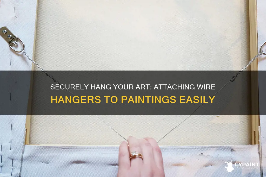 how to attach wire hanger to painting