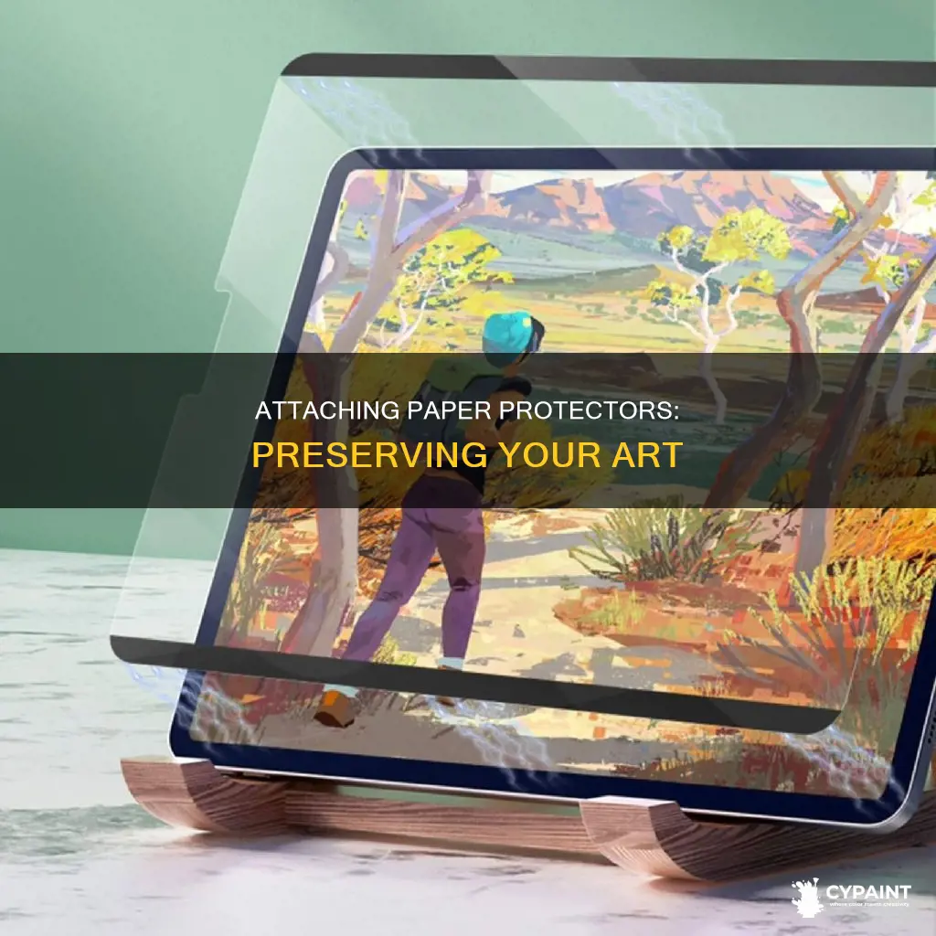 how to attatch paper protector on back of paintings