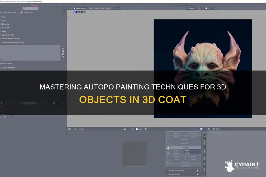 how to autopo painting objects in 3d coat