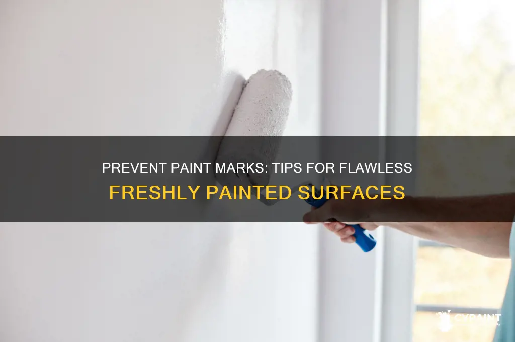 how to avoid marks in fresh paint