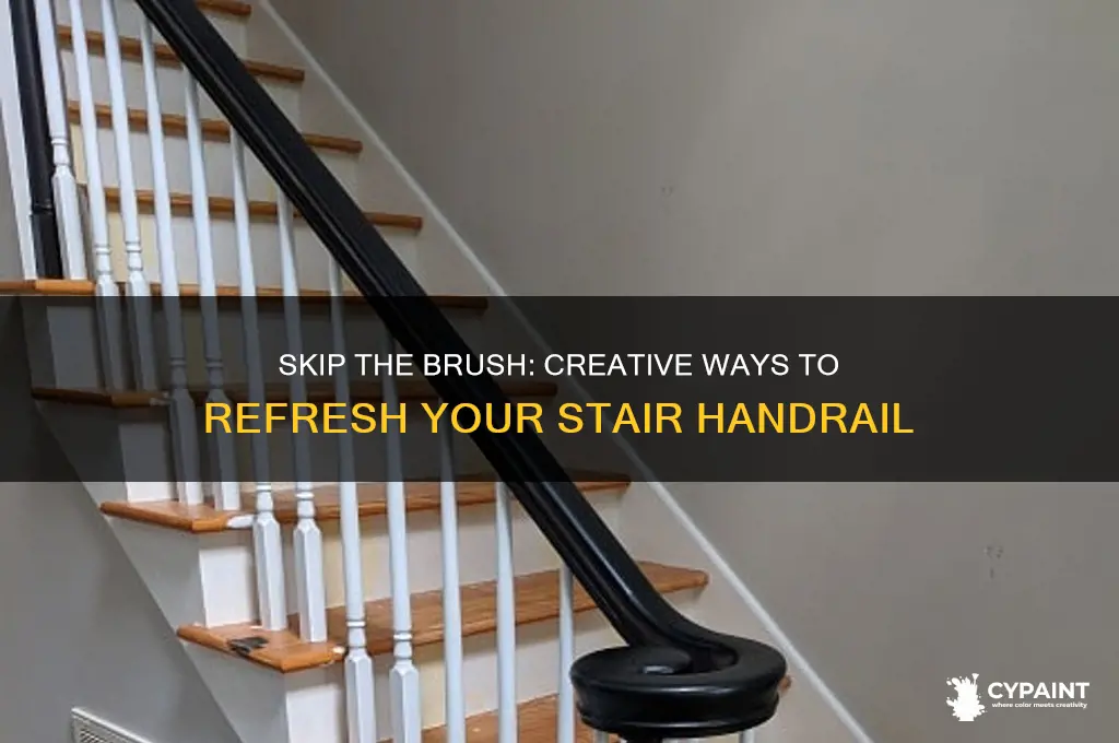 how to avoid painting a stair handrail