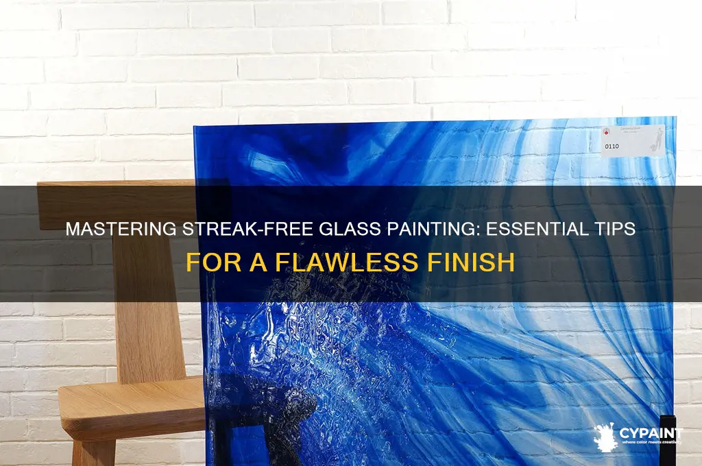 how to avoid streaks when painting glass