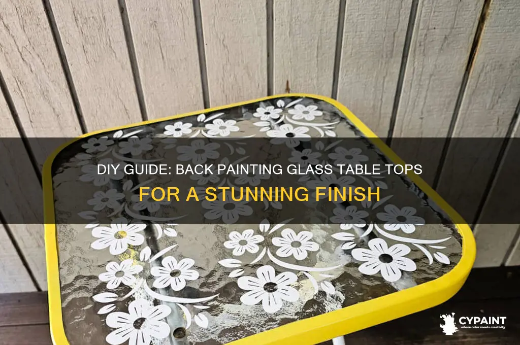 how to back paint glass table top