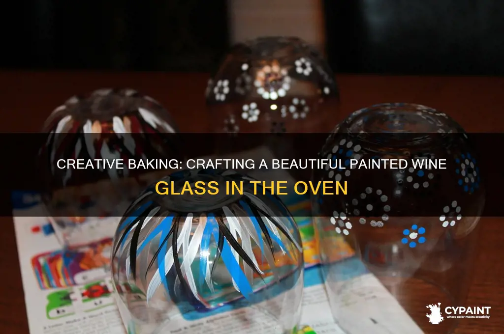 how to bake a painted wine glass