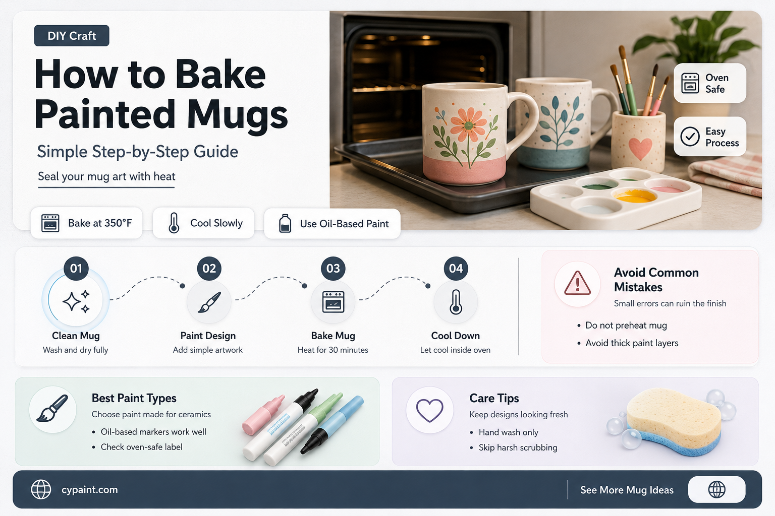 can you bake painted mugs after they have dried