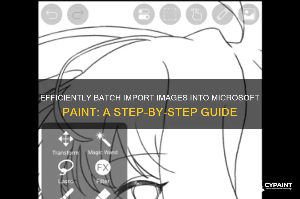 how to batch import in microsoft paints