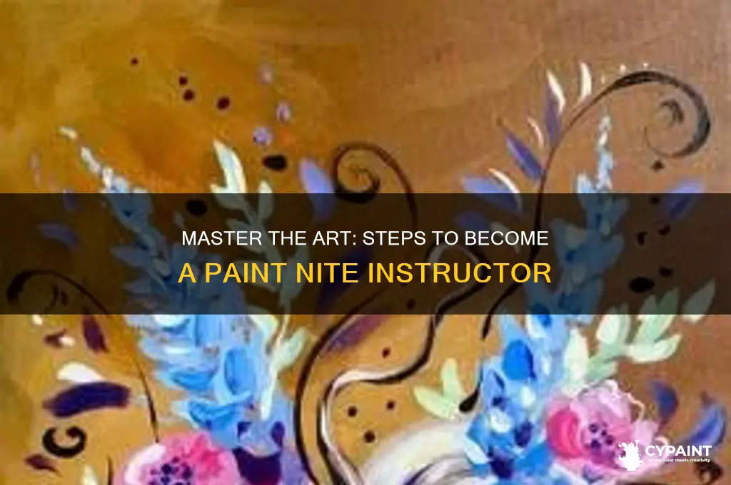 how to be a paint nite instructor