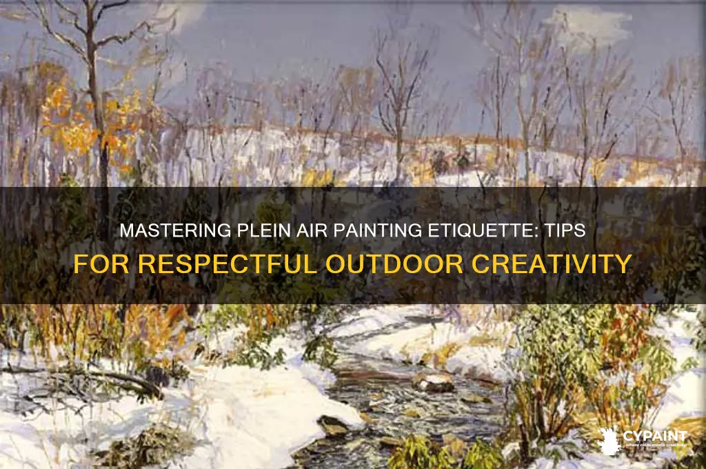how to behave when plein air paint
