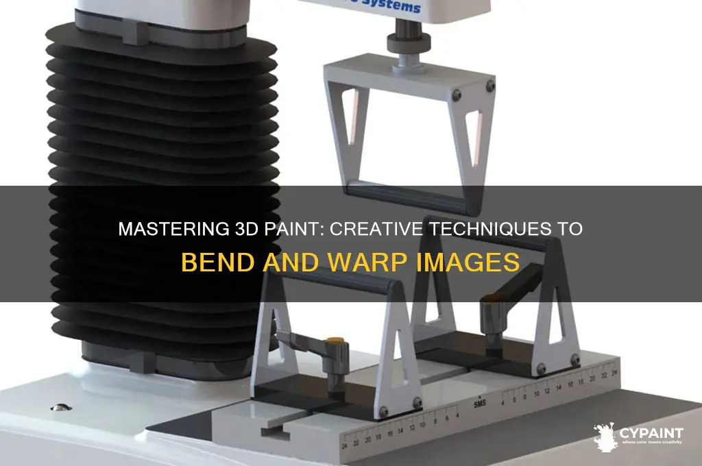 how to bend a imagine on 3d paint