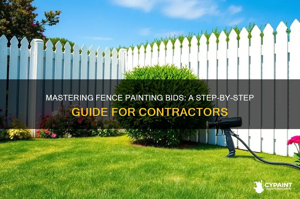 how to bid a fence painting job