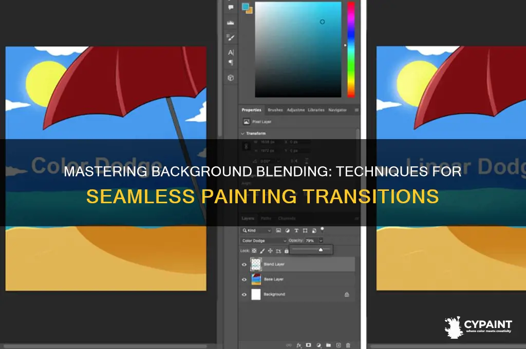 how to blend a background of a painting
