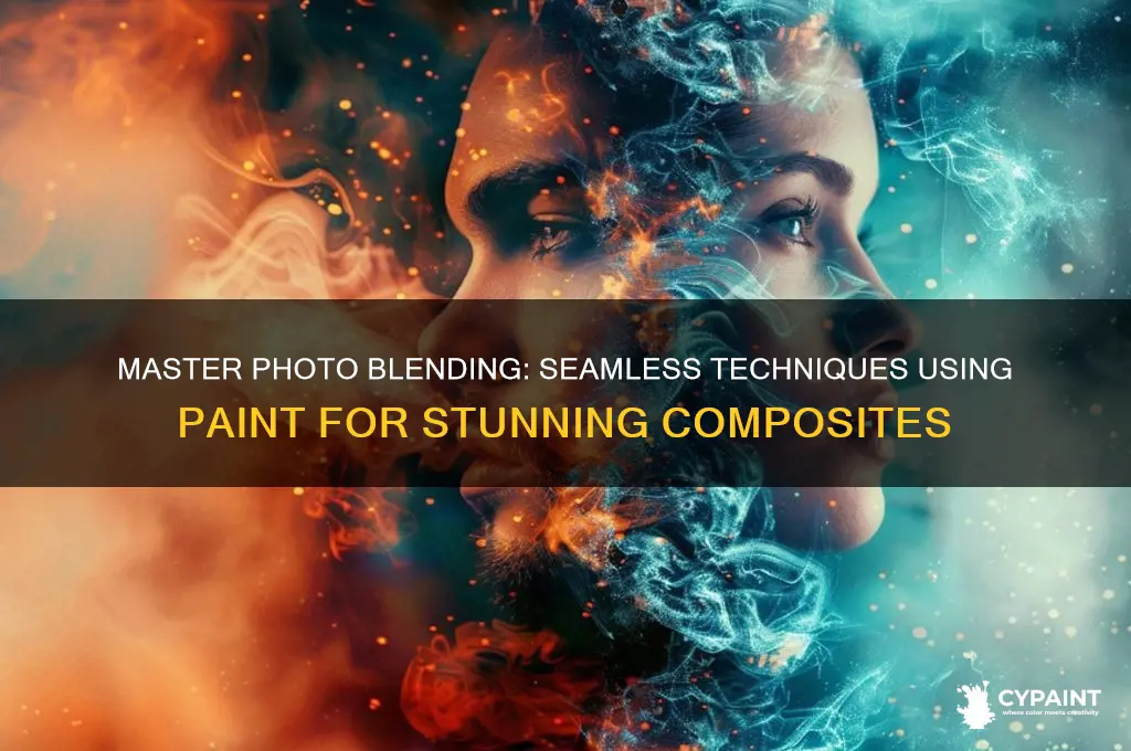 how to blend a photo into a photo with paint