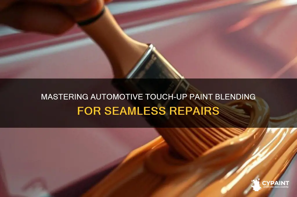 how to blend automotive touch up paint
