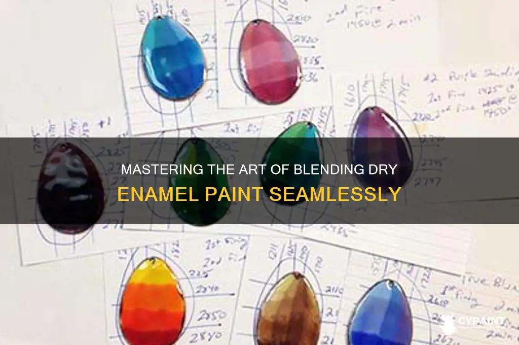 how to blend enamel paint after its dry