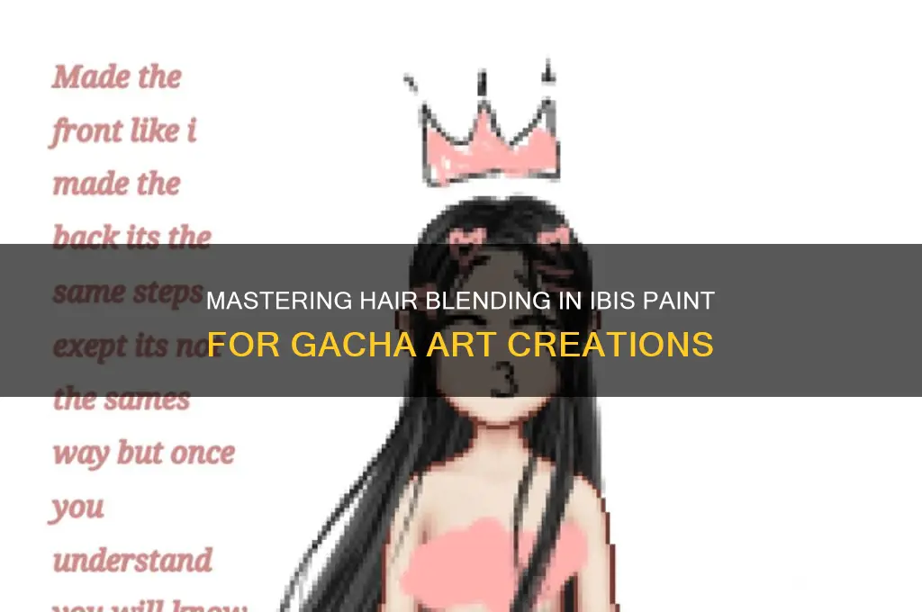 how to blend hair on ibis paint gacha