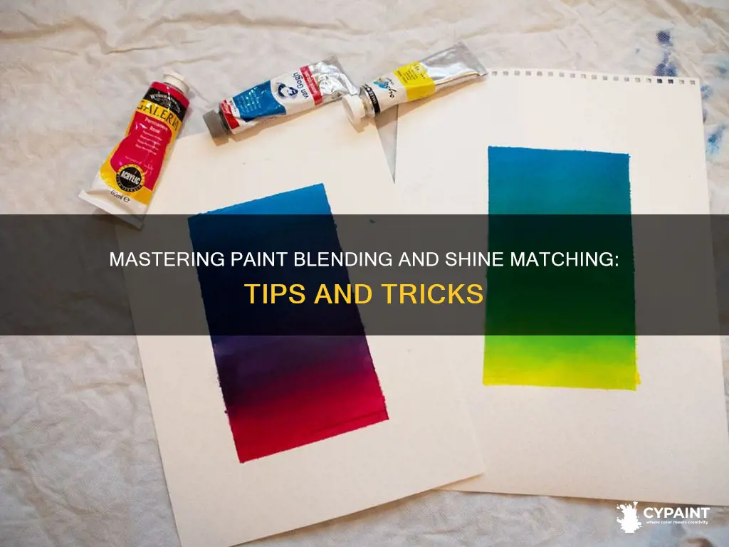 how to blend in paint and match the shine