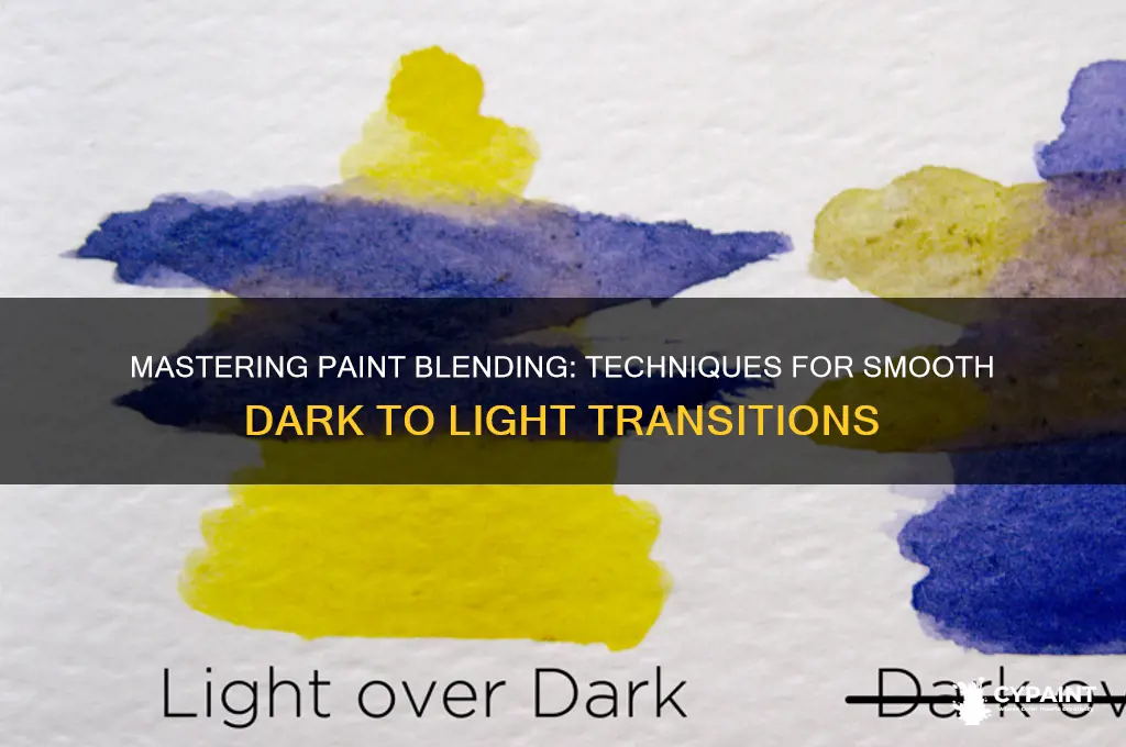how to blend paint from dark to light