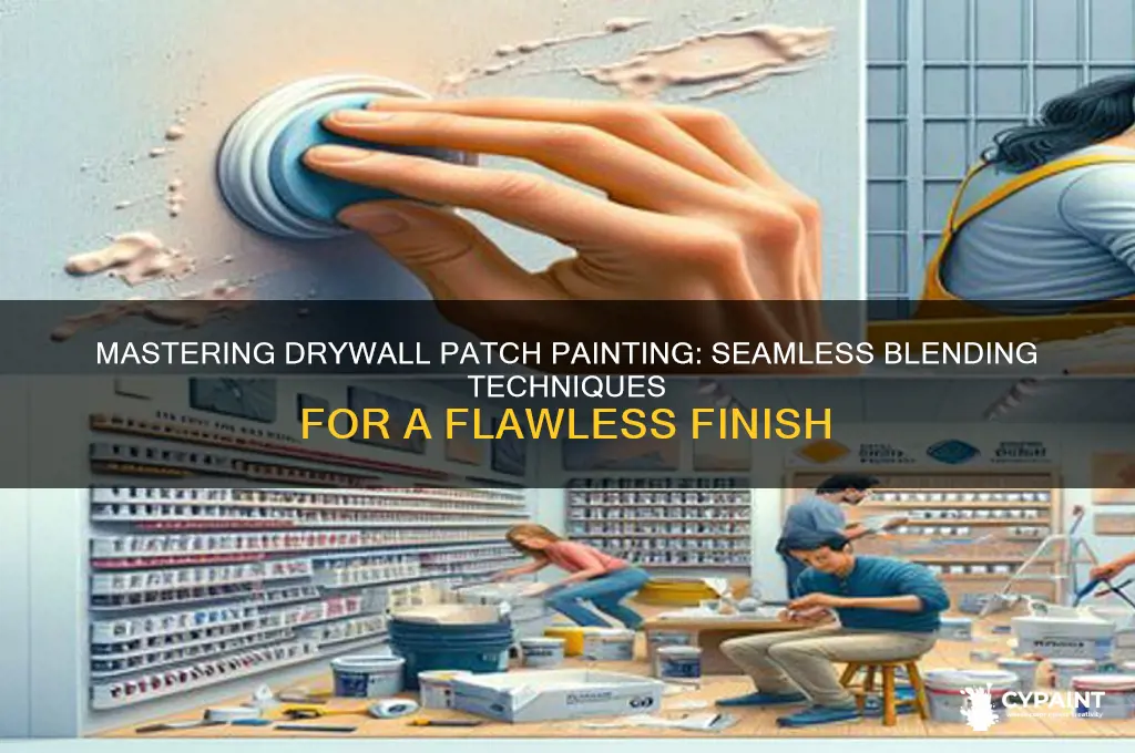 how to blend paint on drywall patch