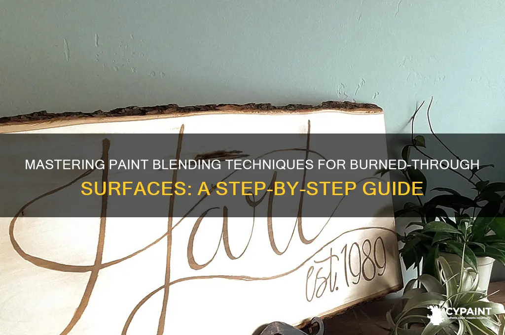 how to blend paint when burned through