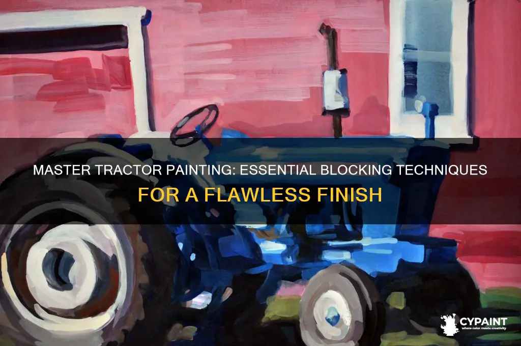 how to block up tractor for painting