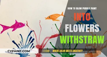 Blow Puddle Paint into Vibrant Flowers Using a Straw: Creative DIY Guide