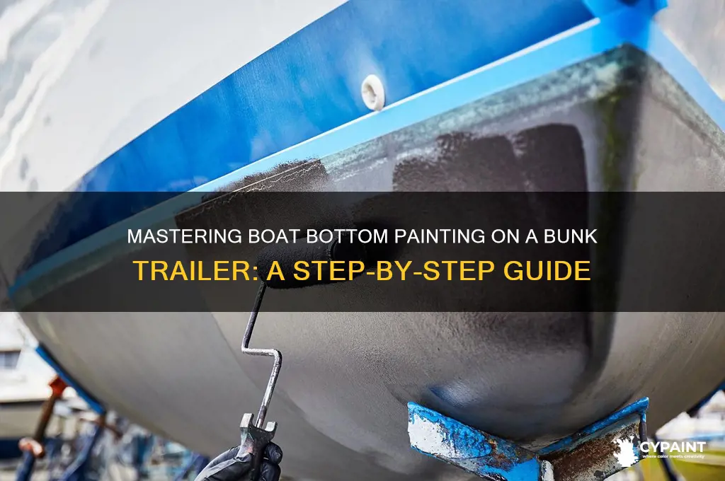 how to bottom paint a boat on a bunk trailer