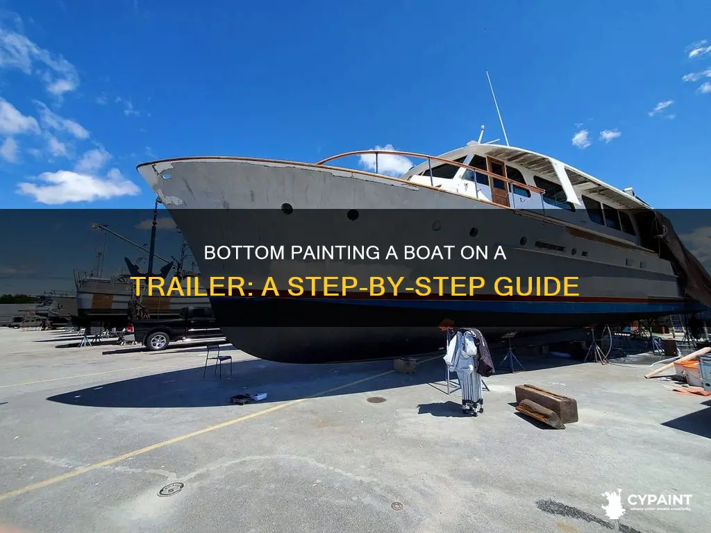 how to bottom paint a boat on a trailer