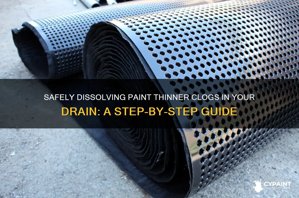 how to break up paint thinner in drain