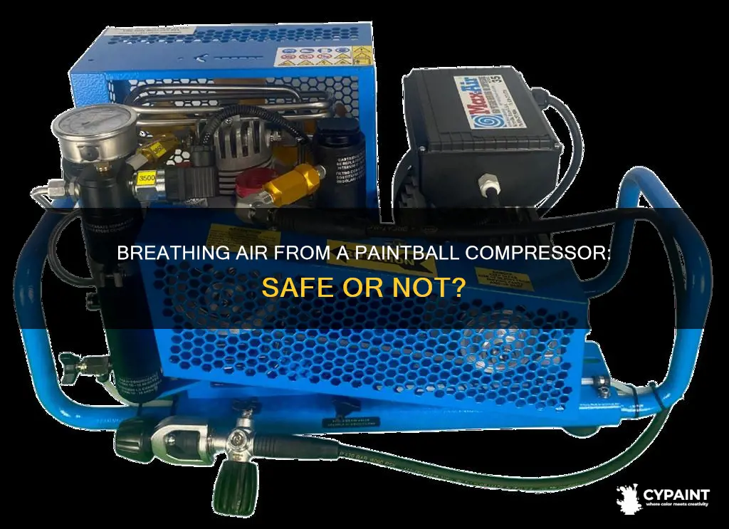 how to breath air from a paint ball compressor
