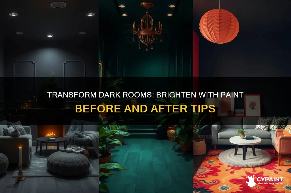 how to brighten dark rooms with paint before and after