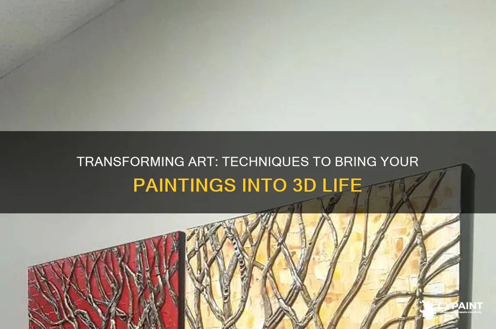 how to bring a painting to 3d
