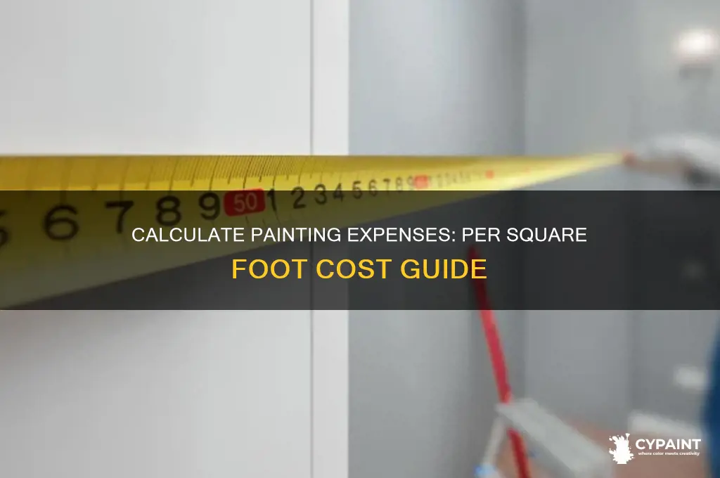 how to calculate expense for painting per sq ft cost
